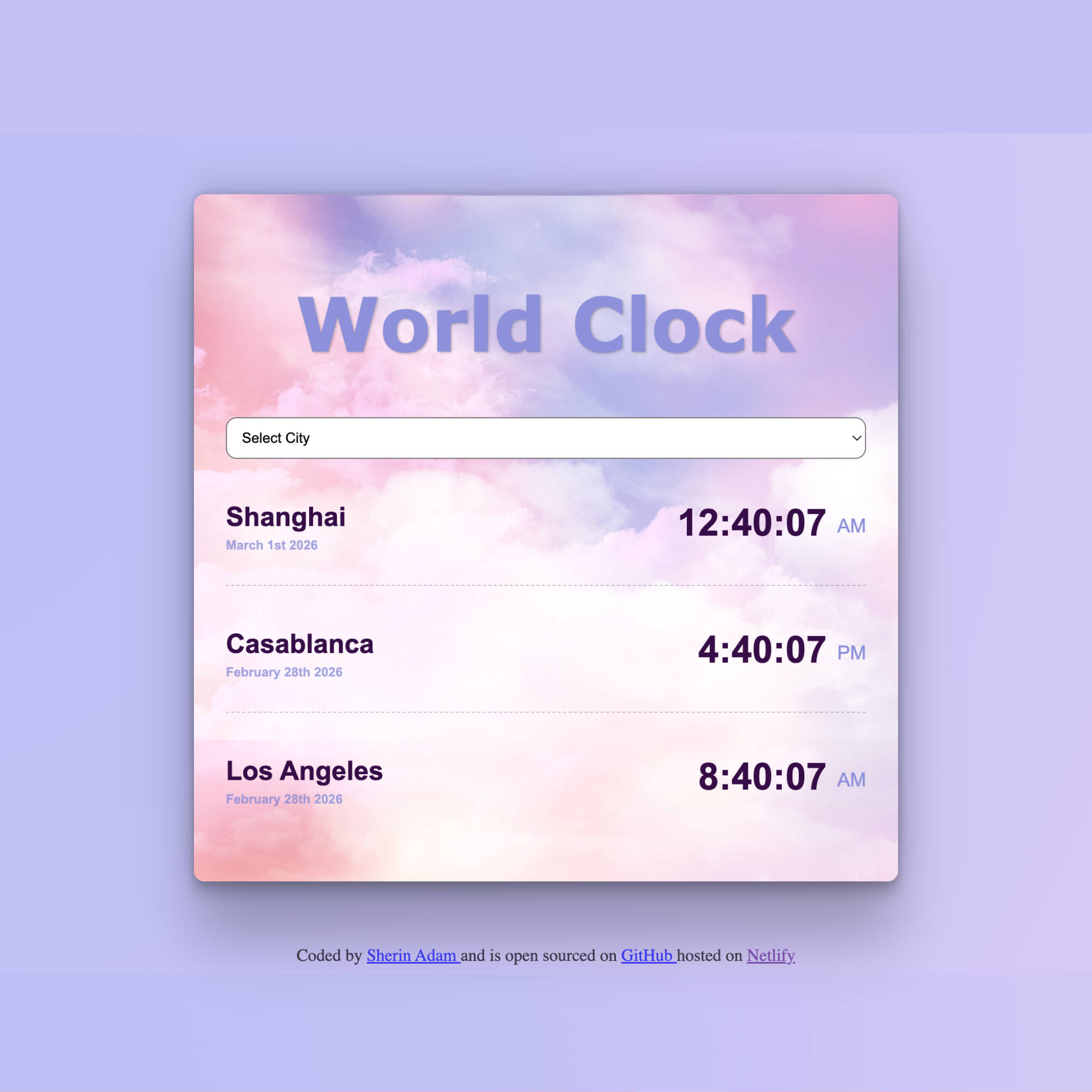 World Clock Project